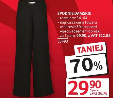 Spodnie damskie rozmiary 34-44 promocja w Selgros