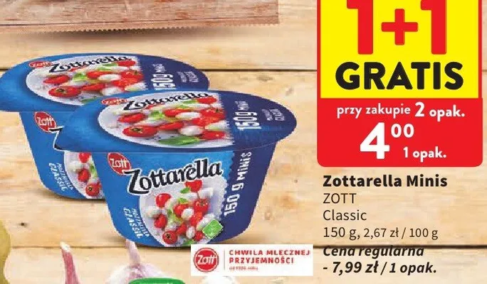 Zottarella Minis Classic Zott promocja w Intermarche