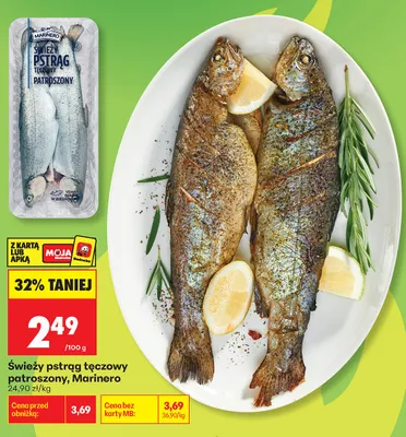 Pstrąg tęczowy świeży patroszony Marinero promocja w Biedronka