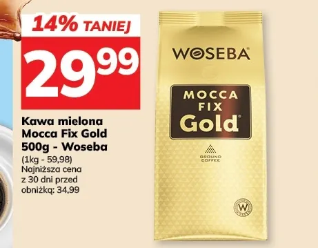 Kawa mielona Mocca Fix Gold Woseba promocja w Hitpol