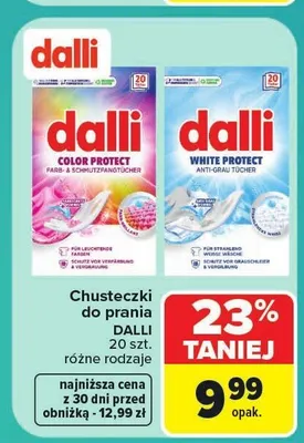 Chusteczki do prania Dalli White Protect promocja w Carrefour