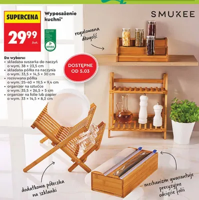 Rozsuwana półka 25-40x19.5x9.4cm promocja w Biedronka