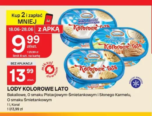 Lody Bakaliowe Koral Kolorowe Lato promocja w Chorten