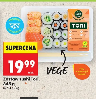 Zestaw sushi Tori promocja w Biedronka