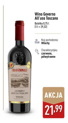 Wino Governo All'uso Toscano promocja w Aldi
