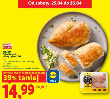 Filet z piersi kurczaka Polski XXL Rzeźnik promocja w Lidl