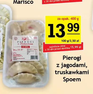 Pierogi z truskawkami Społem promocja w Gram Market