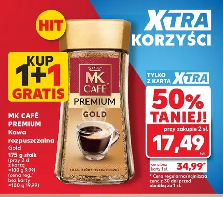 Kawa rozpuszczalna MK Café Premium Gold promocja w Kaufland