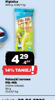 Paluszki serowe Pik-Nik promocja w Netto
