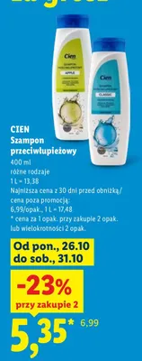 Szampon przeciwłupieżowy Apple Cien promocja w Lidl