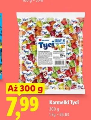 Karmelki Tyci Jedność promocja w Lidl
