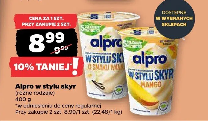 Jogurt Alpro w stylu skyr promocja w Netto