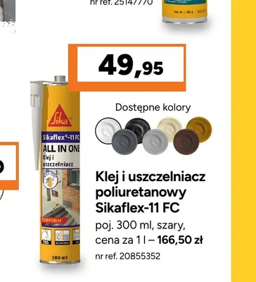 Klej i uszczelniacz poliuretanowy Sikaflex-11 Fc promocja w Bricoman