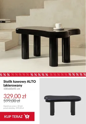 Stolik kawowy Alto lakierowany promocja w Homla