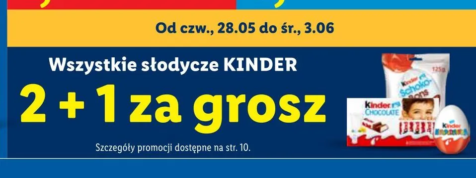 Słodycze Kinder promocja w Lidl