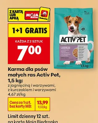 Karma dla psów małych ras z jagnięciną i warzywami promocja w Biedronka