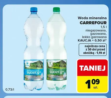 Woda mineralna niegazowana Carrefour promocja w Carrefour Market