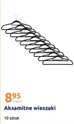 Aksamitne wieszaki promocja w Action