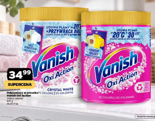 Odplamiacz w proszku Vanish Oxi Action Crystal White promocja w Netto