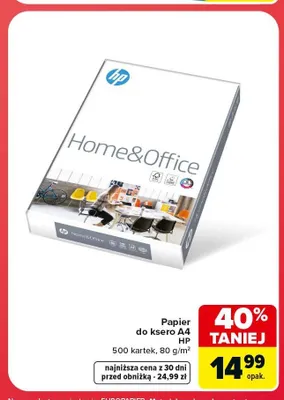 Papier do ksero A4 HP promocja w Carrefour