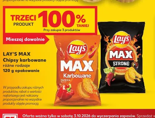 Chipsy karbowane Lay's MAX Strong promocja w Kaufland
