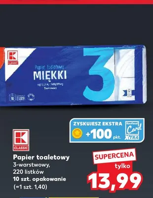Papier toaletowy K-Classic promocja w Kaufland