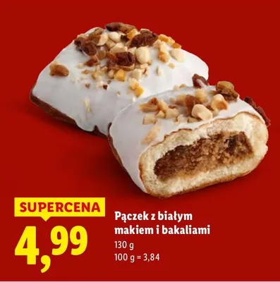Pączek z białym makiem i bakaliami promocja w Lidl