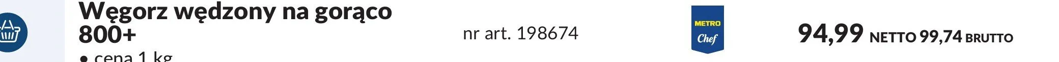 Węgorz wędzony na gorąco 800+ promocja w Makro