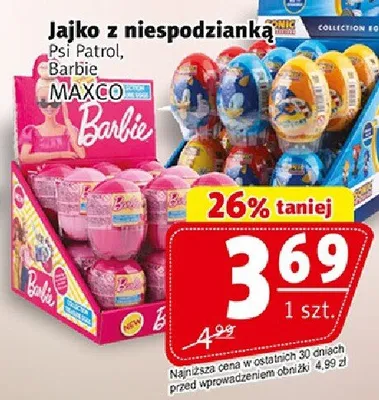 Jajko z niespodzianka Paw Patrol Barbie promocja w Prim Market
