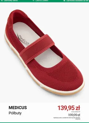 Półbuty Medicus promocja w Deichmann