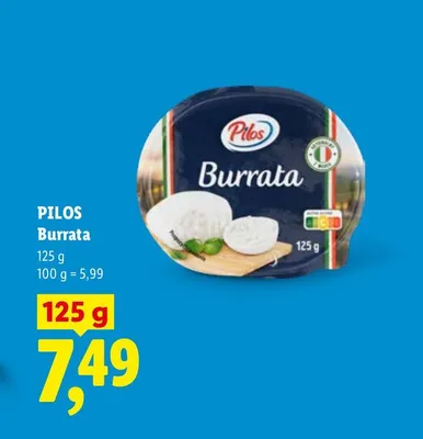Ser Burrata Pilos promocja w Lidl
