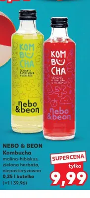 Kombucha Nebo & Beon Sencha Malina Hibiskus promocja w Kaufland