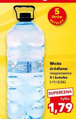 Woda źródlana niegazowana K-Classic promocja w Kaufland