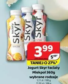 Jogurt Skyr łaciaty Mlekpol promocja w Delfin