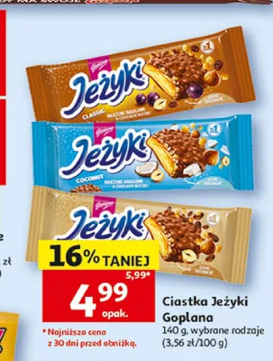 Ciastka Jeżyki Coconut Goplana promocja w Auchan
