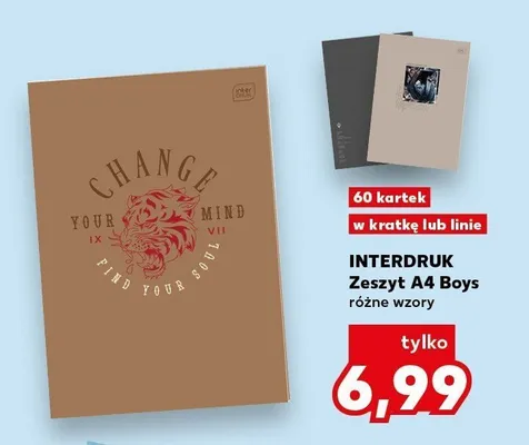 Zeszyt A4 Boys Interdruk 60 kartek w linie promocja w Kaufland