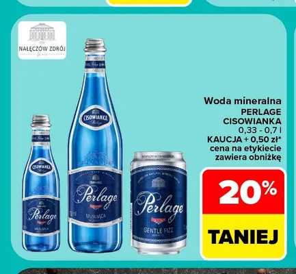 Woda mineralna Perlage Cisowianka promocja w Carrefour Market