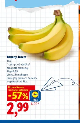 Banany luzem promocja w Lidl