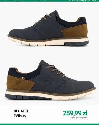 Półbuty Bugatti promocja w Deichmann