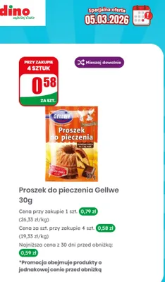 Proszek do pieczenia promocja w Dino