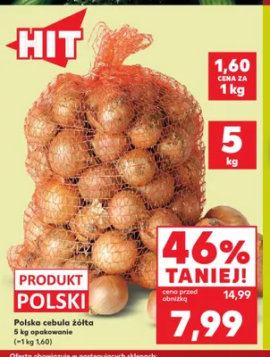 Polska cebula żółta promocja w Kaufland