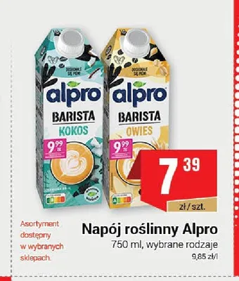 Napój roślinny Alpro Barista Kokos promocja w Premium Nasz Sklep