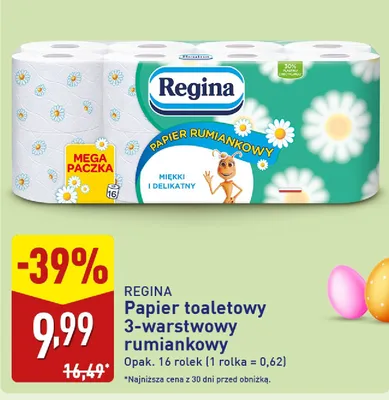 Papier toaletowy 3-warstwowy rumiankowy promocja w Aldi