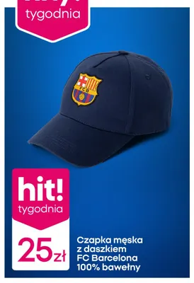 Czapka męska z daszkiem FC Barcelona promocja w Pepco