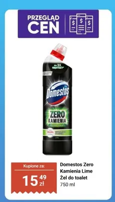 Żel do toalet Domestos Zero Kamienia Lime promocja w Biedronka