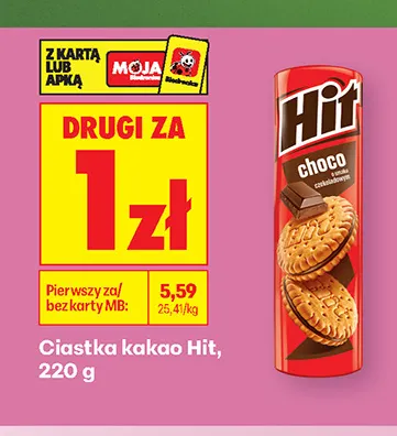 Ciastka kakao Hit promocja w Biedronka