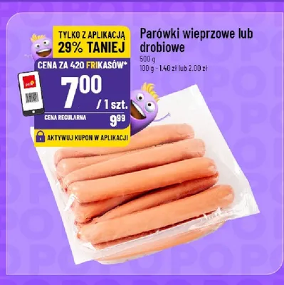 Parówki drobiowe promocja w POLOmarket