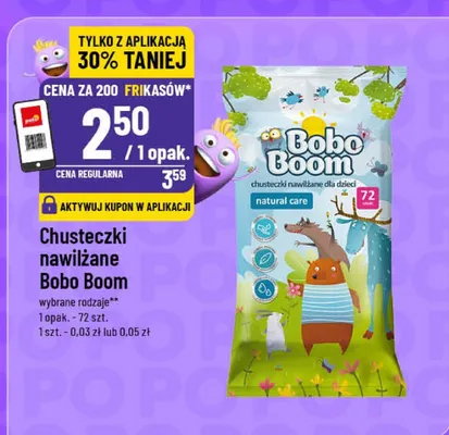 Chusteczki nawilżane Bobo Boom natural care promocja w POLOmarket