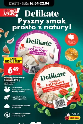 Twaróg solankowy z czosnkiem promocja w Biedronka