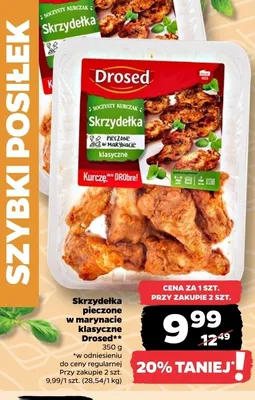 Skrzydełka pieczone w marynacie klasyczne Drosed promocja w Netto